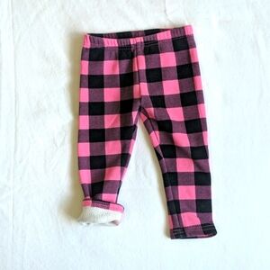 carter's warm lined plaid leggings 18 months baby girl
